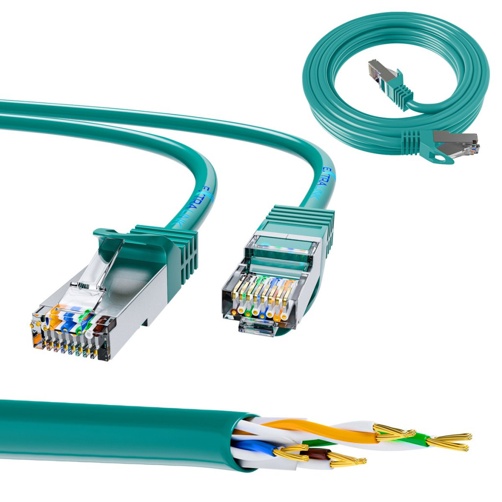 Extralink Kat. 6 FTP 1 m, LAN patch kábel, réz sodrott érpár, 1 Gbps