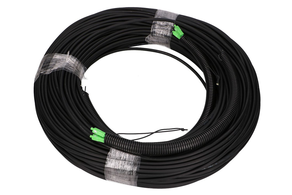 Extralink 2J SC/APC-SC/APC, patch kábel, egymódusú, kültéri, duplex, G657A2, 125m